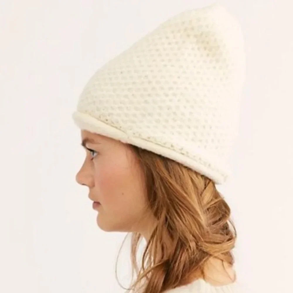 Free People Ivory Dreamland Knit Beanie